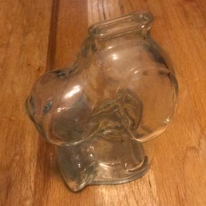 Glass snoopy coin jar